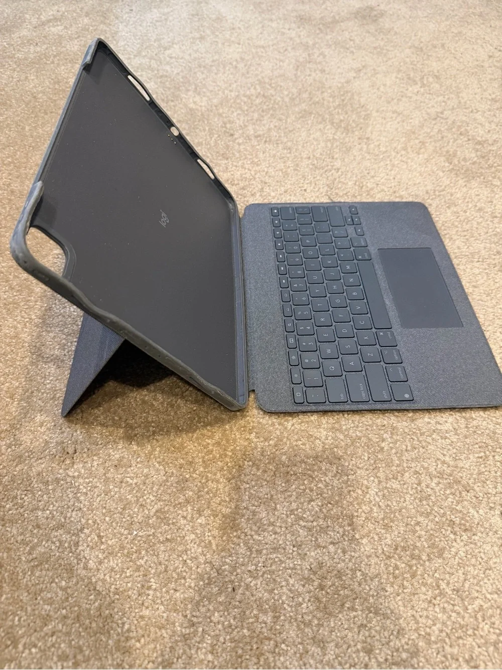 Logitech Gray Fabric Tablet Keyboard Case with Trackpad